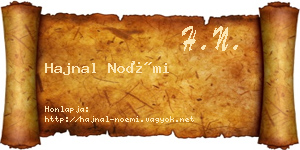 Hajnal Noémi névjegykártya